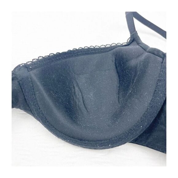 BUY 1 GET 1 FREE Victorias Secret 34c body by Victoria lined demi black soft nic - Picture 8 of 11